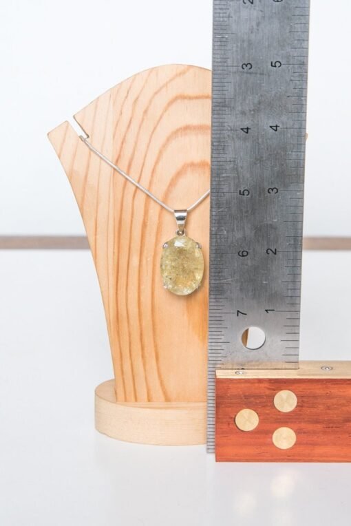 Lemon Quartz Pendant 925 Sterling Silver - Image 6