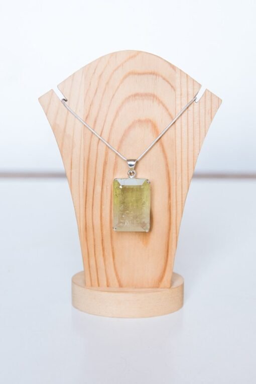 Lemon Quartz Pendant 925 Sterling Silver