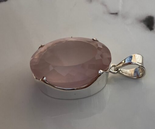 Rose Quartz Pendant | 925 Sterling Silver - Image 4
