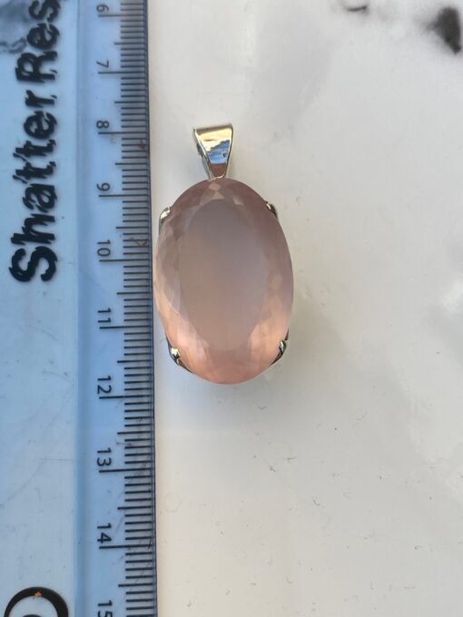 Rose Quartz Pendant | 925 Sterling Silver - Image 8