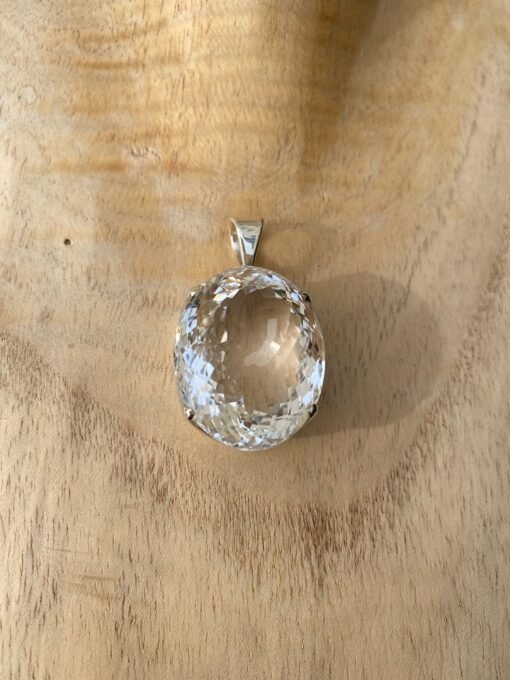 Clear Quartz Pendant  925 Sterling Silver - Image 6