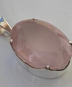Rose Quartz Pendant | 925 Sterling Silver