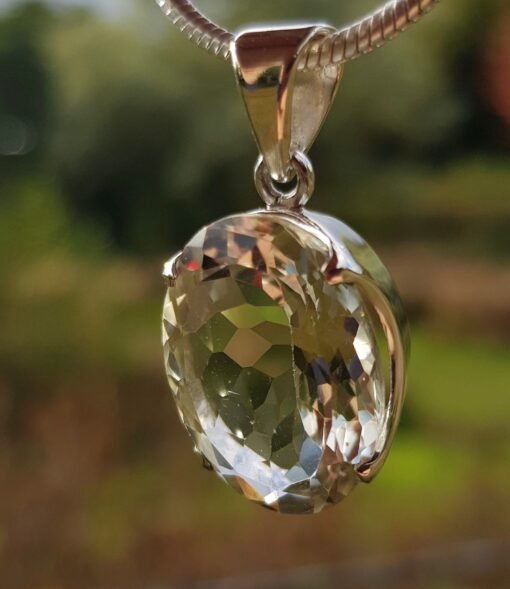 Prasiolite | Green Amethyst Pendant | 925 Sterling Silver - Image 4