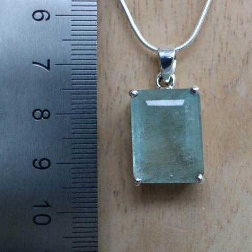Aquamarine Pendant 925 Sterling Silver - Image 3