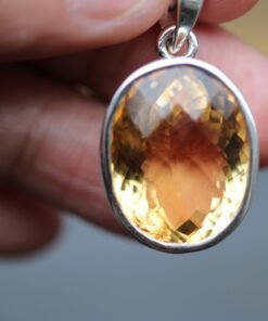 Citrine Pendant 925 Sterling Silver