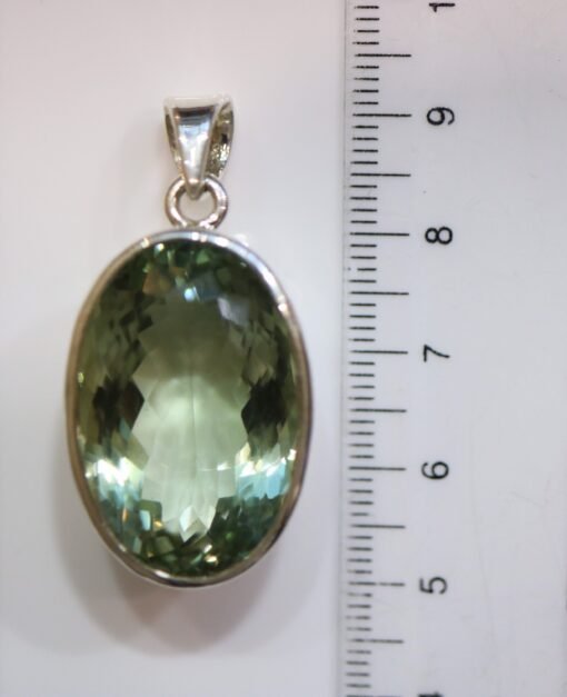 Prasiolite | Green Amethyst Pendant | 925 Sterling Silver - Image 8