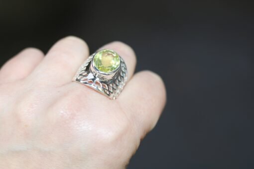 Lemon Quartz Ring 925 Sterling Silver - Image 6