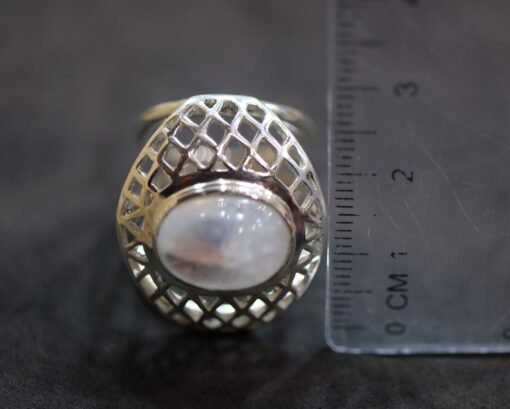 Rainbow Moonstone Ring | 925 Sterling Silver - Image 7
