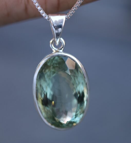 Prasiolite | Green Amethyst Pendant | 925 Sterling Silver - Image 2