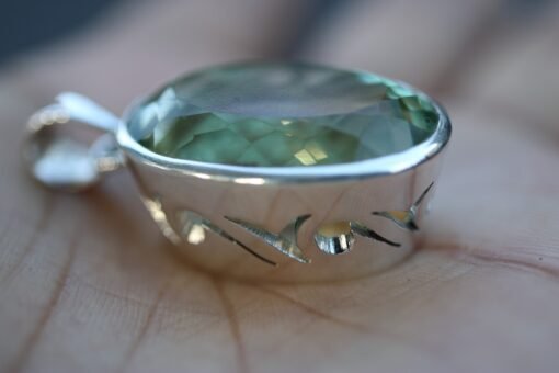 Prasiolite | Green Amethyst Pendant | 925 Sterling Silver - Image 4