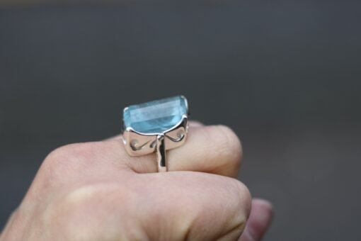 Aquamarine Ring | 925 Sterling Silver - Image 4