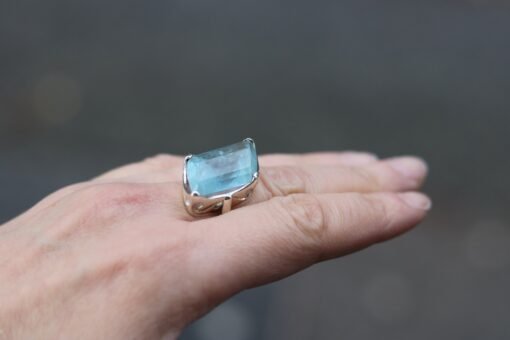 Aquamarine Ring | 925 Sterling Silver - Image 5