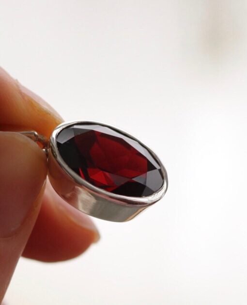 Garnet Pendant | 925 Sterling Silver