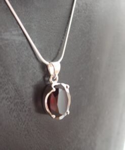 Garnet Pendant | 925 Sterling Silver