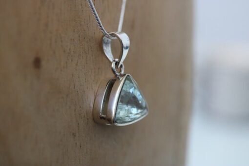 Aquamarine Pendant 925 Sterling Silver - Image 7