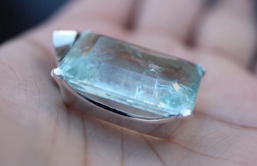 Aquamarine Pendant 925 Sterling Silver - Image 4