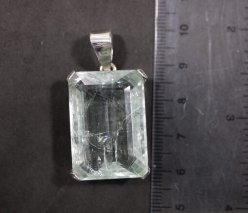 Aquamarine Pendant 925 Sterling Silver - Image 9