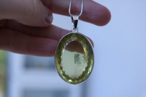 Lemon Topaz Pendant 925 Sterling Silver - Image 2