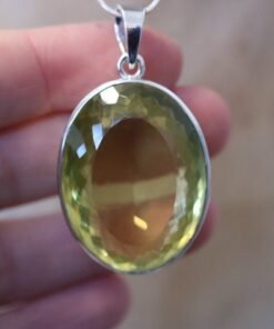 Lemon Topaz Pendant 925 Sterling Silver