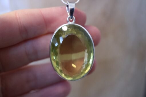 Lemon Topaz Pendant 925 Sterling Silver