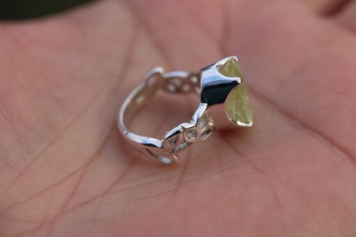 Lemon Quartz Ring 925 Sterling Silver - Image 7