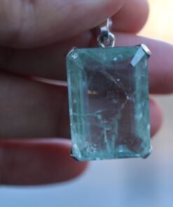 Aquamarine Pendant 925 Sterling Silver