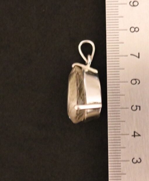 Rutilated Quartz Pendant in 925 Sterling Silver casing - Image 8