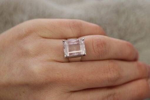 Kunzite Adjustable Ring | 925 Sterling Silver - Image 5