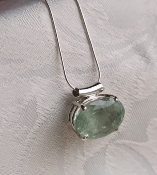 Aquamarine Pendant 925 Sterling Silver - Image 4