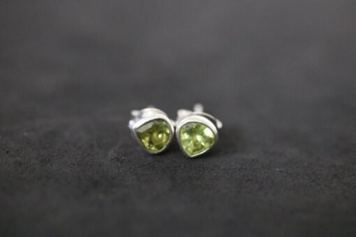 Peridot 925 Sterling Silver Stud Earrings - Image 6