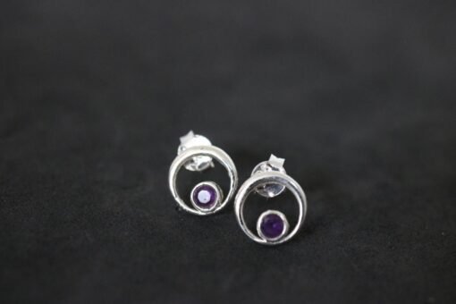 Amethyst 925 Sterling Silver Stud Earrings - Image 6