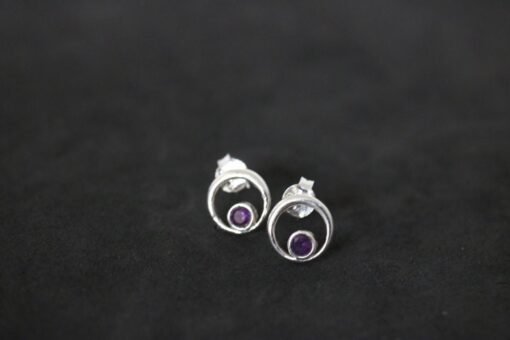 Amethyst 925 Sterling Silver Stud Earrings - Image 4