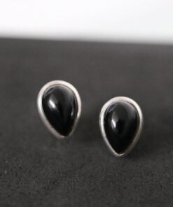Black Onyx 925 Sterling Silver Stud Earrings