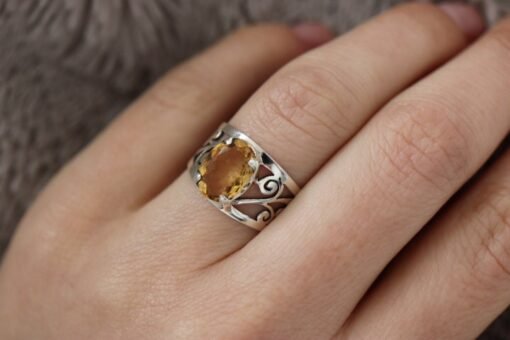 Citrine Ring | 925 Sterling Silver Ring - Image 4