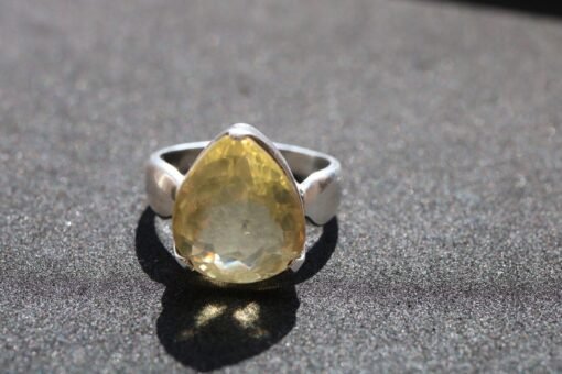 Lemon Quartz Ring 925 Sterling Silver - Image 4