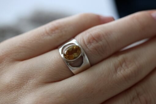 Yellow Topaz Ring| Imperial Topaz | 925 Sterling Silver - Image 3