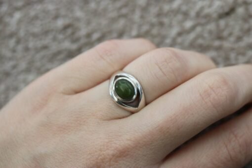 925 Silver Ring with Nephrite - Image 6