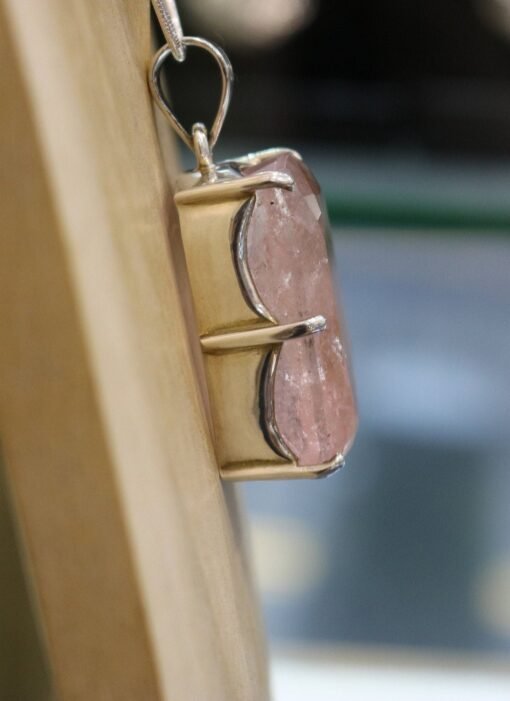 Morganite Pendant | 925 Sterling Silver - Image 3
