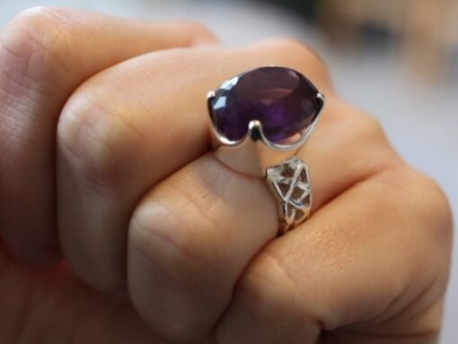 Amethyst Ring 925 Sterling Silver