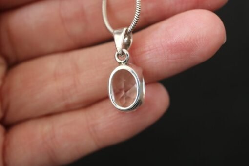Clear Quartz Pendant 925 Sterling Silver - Image 7