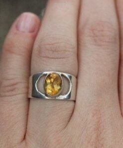 Yellow Topaz Ring| Imperial Topaz | 925 Sterling Silver