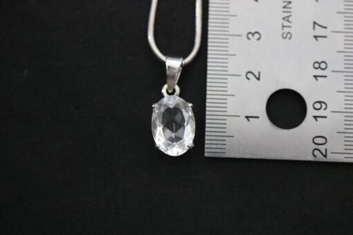 Clear Quartz Pendant 925 Sterling Silver - Image 6