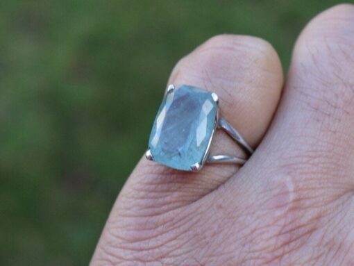 Aquamarine Ring | 925 Sterling Silver