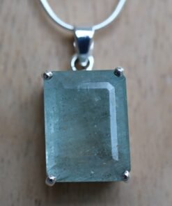 Aquamarine Pendant 925 Sterling Silver