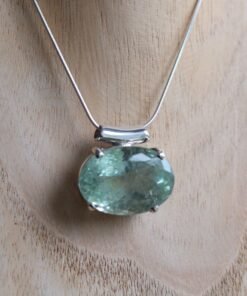 Aquamarine Pendant 925 Sterling Silver