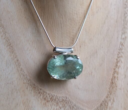 Aquamarine Pendant 925 Sterling Silver