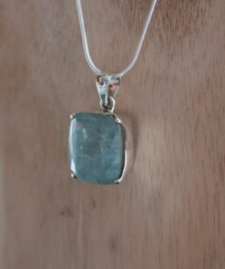 Aquamarine Pendant 925 Sterling Silver