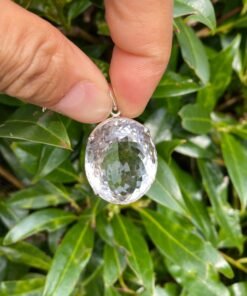 Clear Quartz Pendant  925 Sterling Silver
