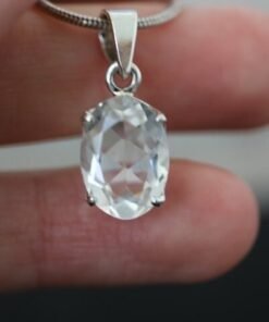 Clear Quartz Pendant 925 Sterling Silver