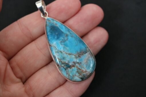 Blue Apatite Pendant 925 Sterling Silver - Image 2